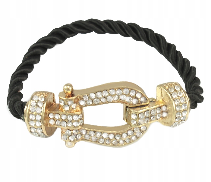 

Bransoletka Glamour Ze Złotą Klamrą Cyrkonie