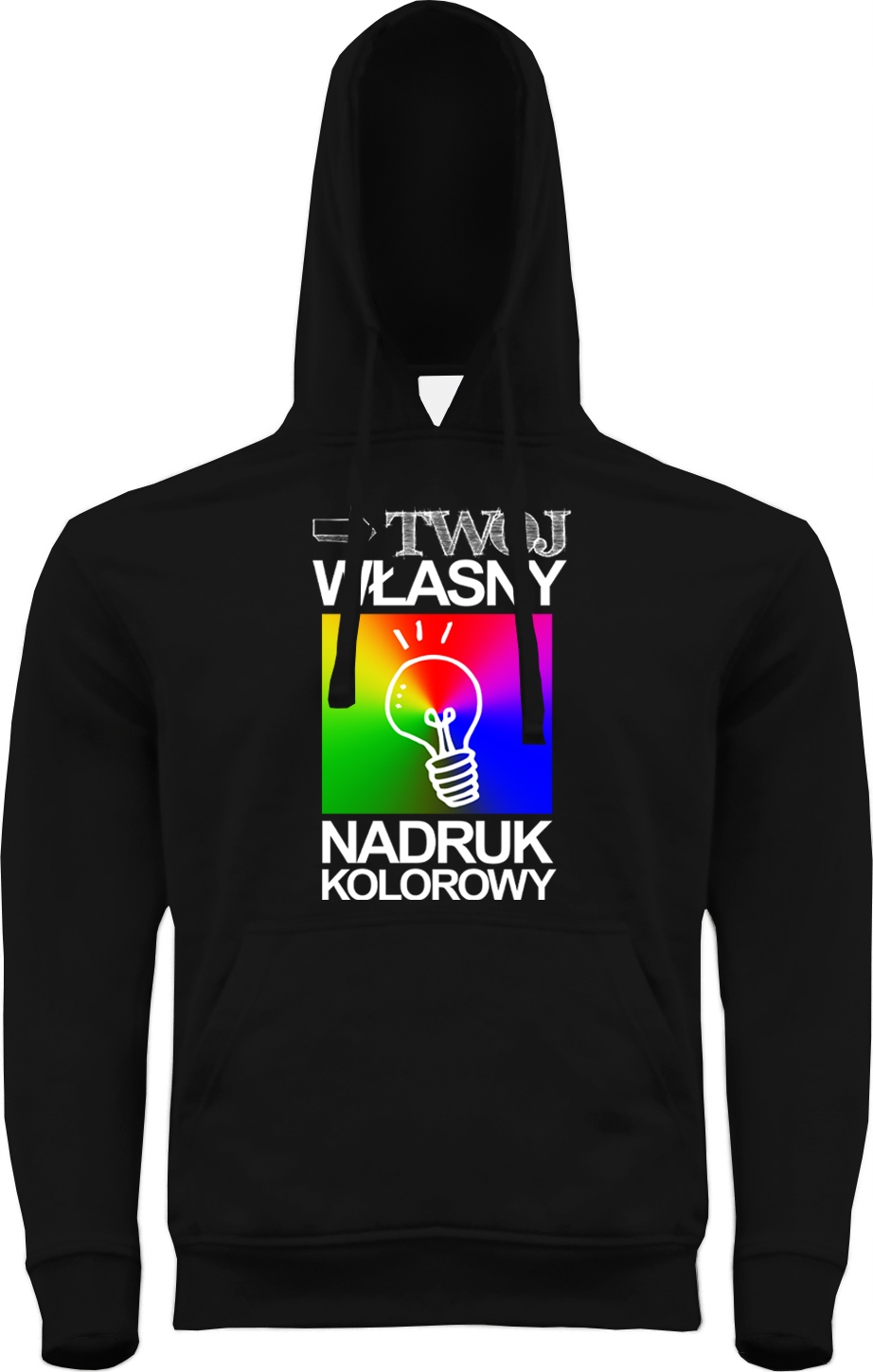 

Bluza z kapturem z własnym nadrukiem grafiką L