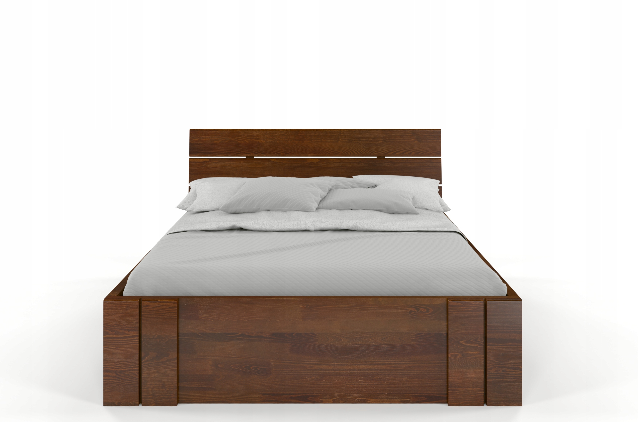 DSI - Łóżko drewniane ARHUS HIGH 140x200 szuflady Szerokość mebla 145.5 cm