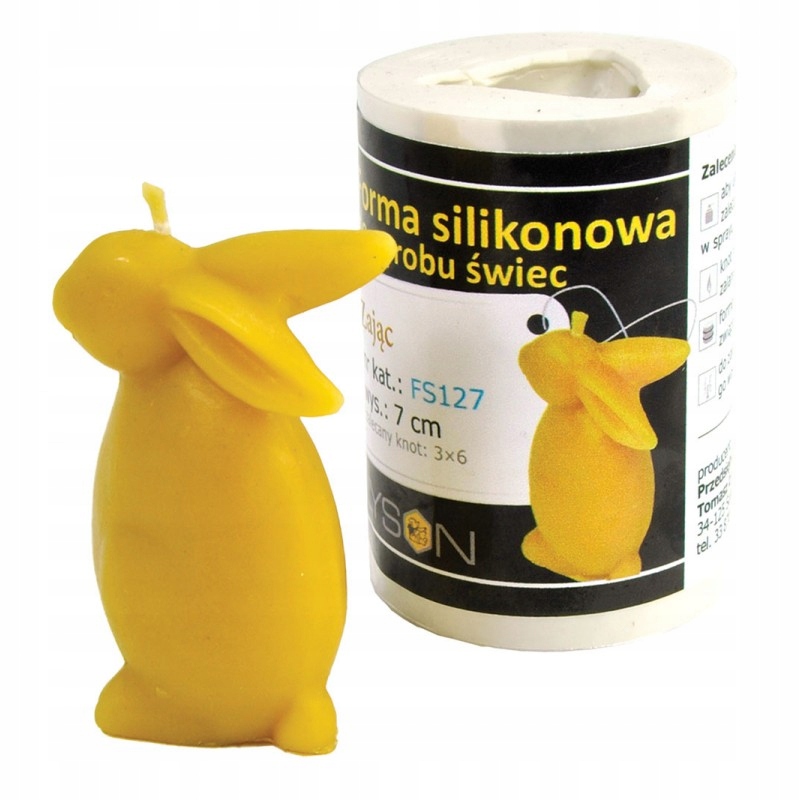 FORMA SYLIKONOWA DO ŚWIEC Zając Płaski FS127
