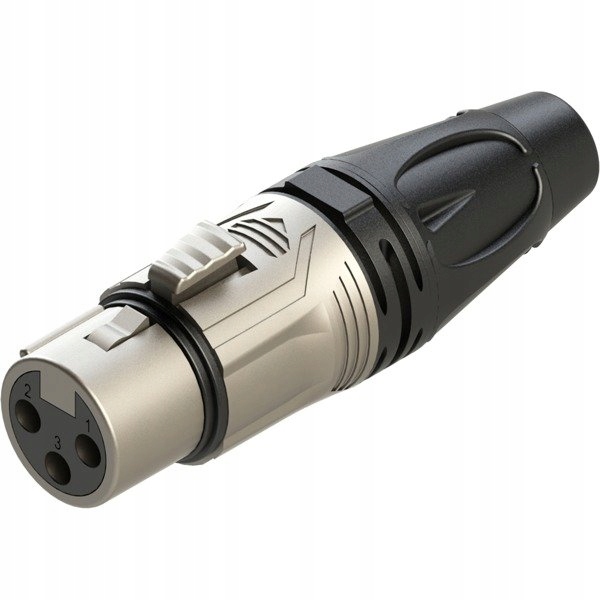 Wtyk XLR Roxtone RX3F-NS srebrny
