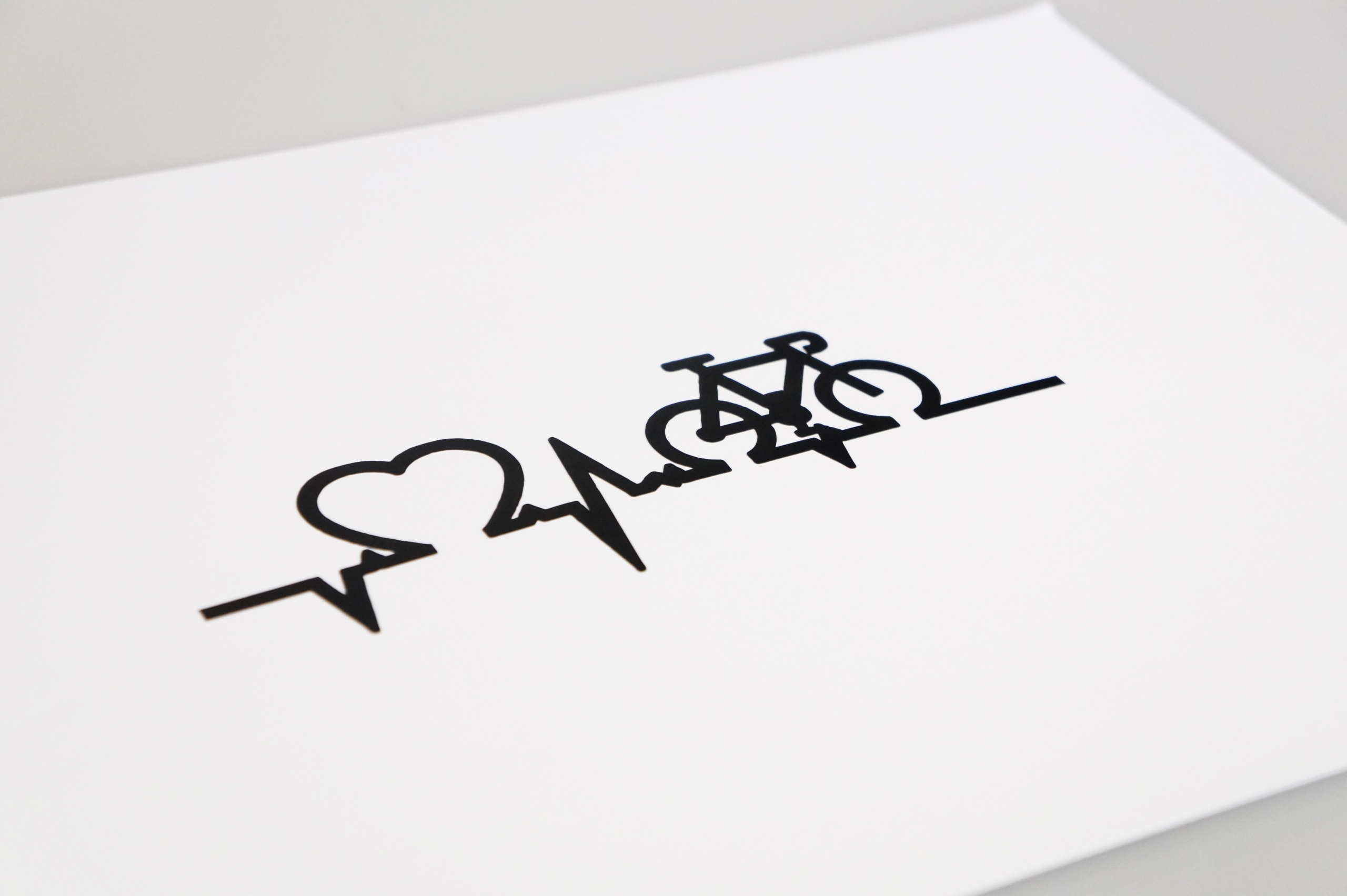 NAKLEJKA na samochód I LOVE BIKE PULS 15x5 Producent Inny