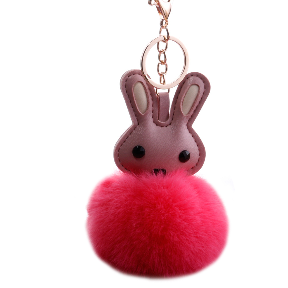 

Pompon Królik Keychain Brelok Futerko Nowość !