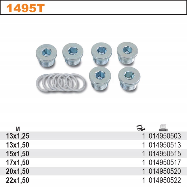 НАБОР ПРОБОК ДЛЯ СПУСКОВОГО КРЮЧКА OL И BETA 1495T/22X1.5