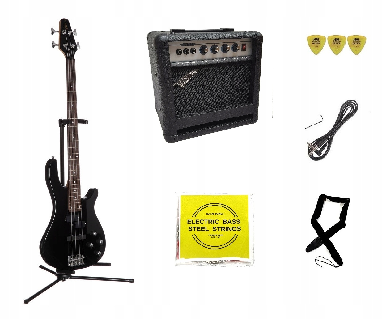 GITARA BASOWA + WZMACNIACZ 30 WATT - PROMOCJA!