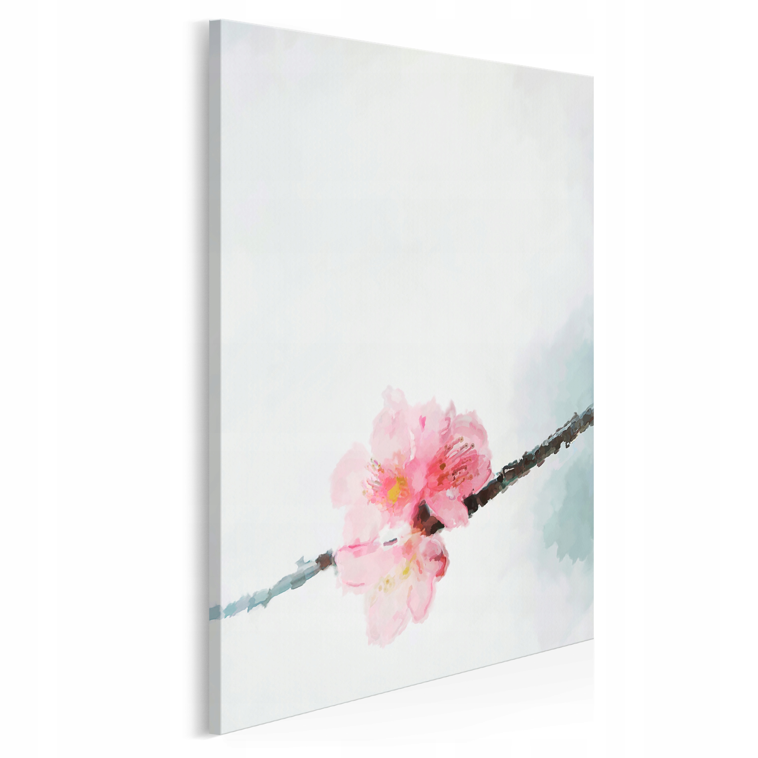 

07401 Obraz na płótnie Kwiat Delikatny Różowy Biel