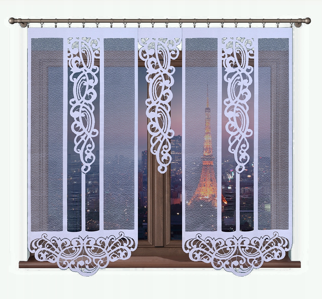 

Wąski biały Panel Astor ażurowy 70x170cm żabki