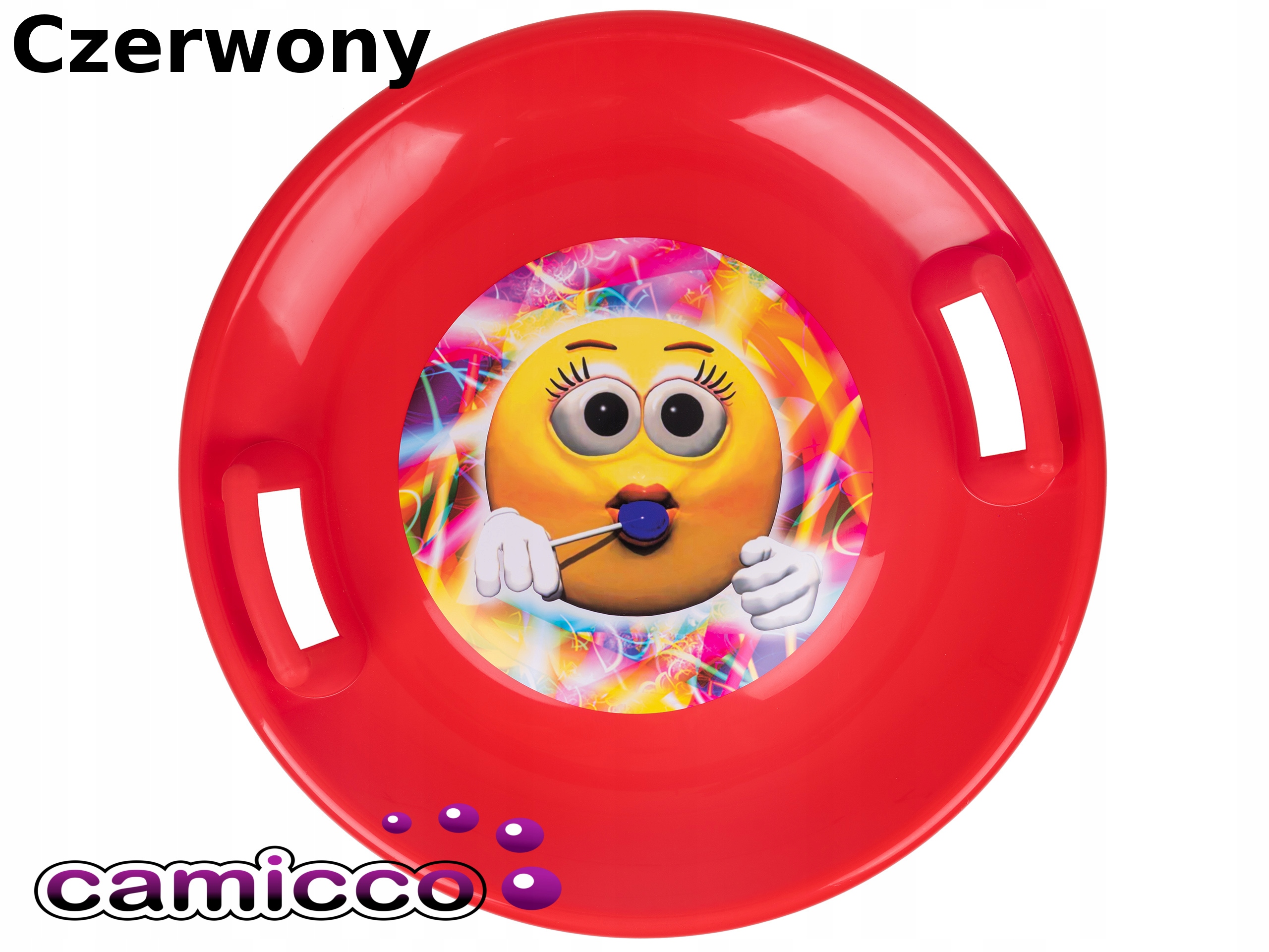 TALERZ ślizg zjazdowy sanki Z UCHWYTAMI dla dzieci Marka CAMICCO