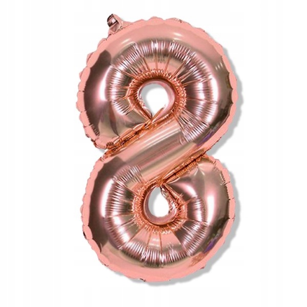 

Balon Cyfra 8 złoto Rose Gold 40 cm