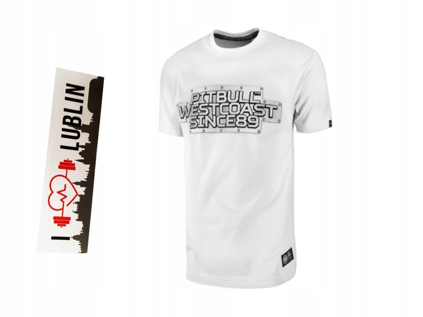 

Pit Bull T-Shirt Rating Plate White Biała koszulka