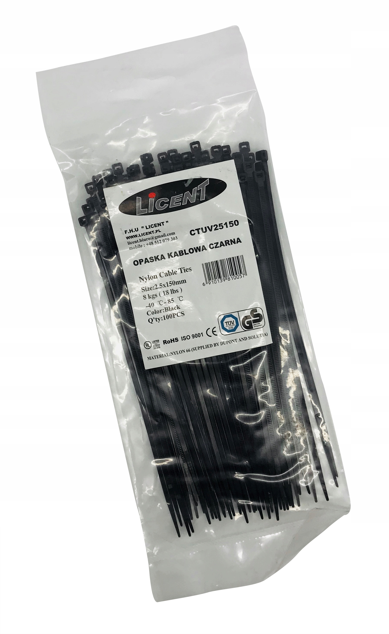 OPASKI ZACISKOWE TRYTKI 100 SZT. 150X2,5