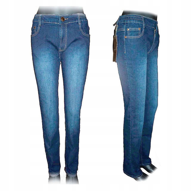 

Spodnie Jeansy Wysoki Stan Na Gumce 44 2XL