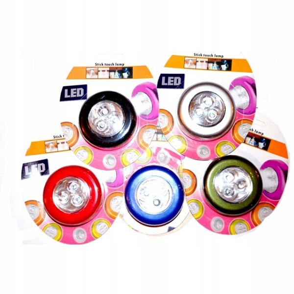 LAMPKA 3 LED SAMOPRZYLEPNA NA BATERIE Długość/wysokość 7 cm