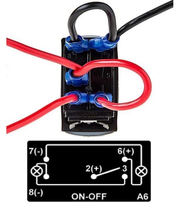 CARLING PRZELACZNIK IP68 WLACZNIK LED 12-24V 20A CZERWONY COMPRESSOR Funkcje inne