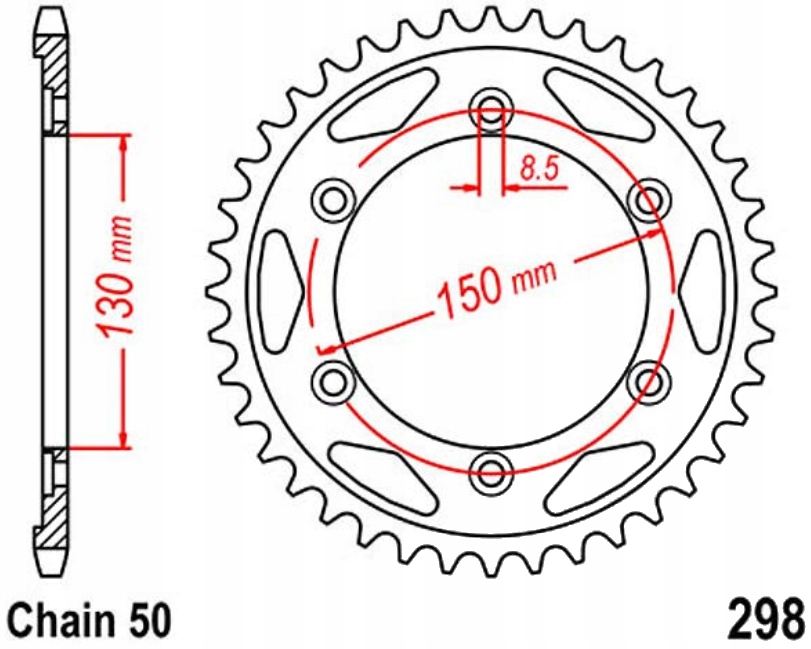 Zadní ozubené kolo 530 Jtr 40Z Honda Vfr 400 R 86