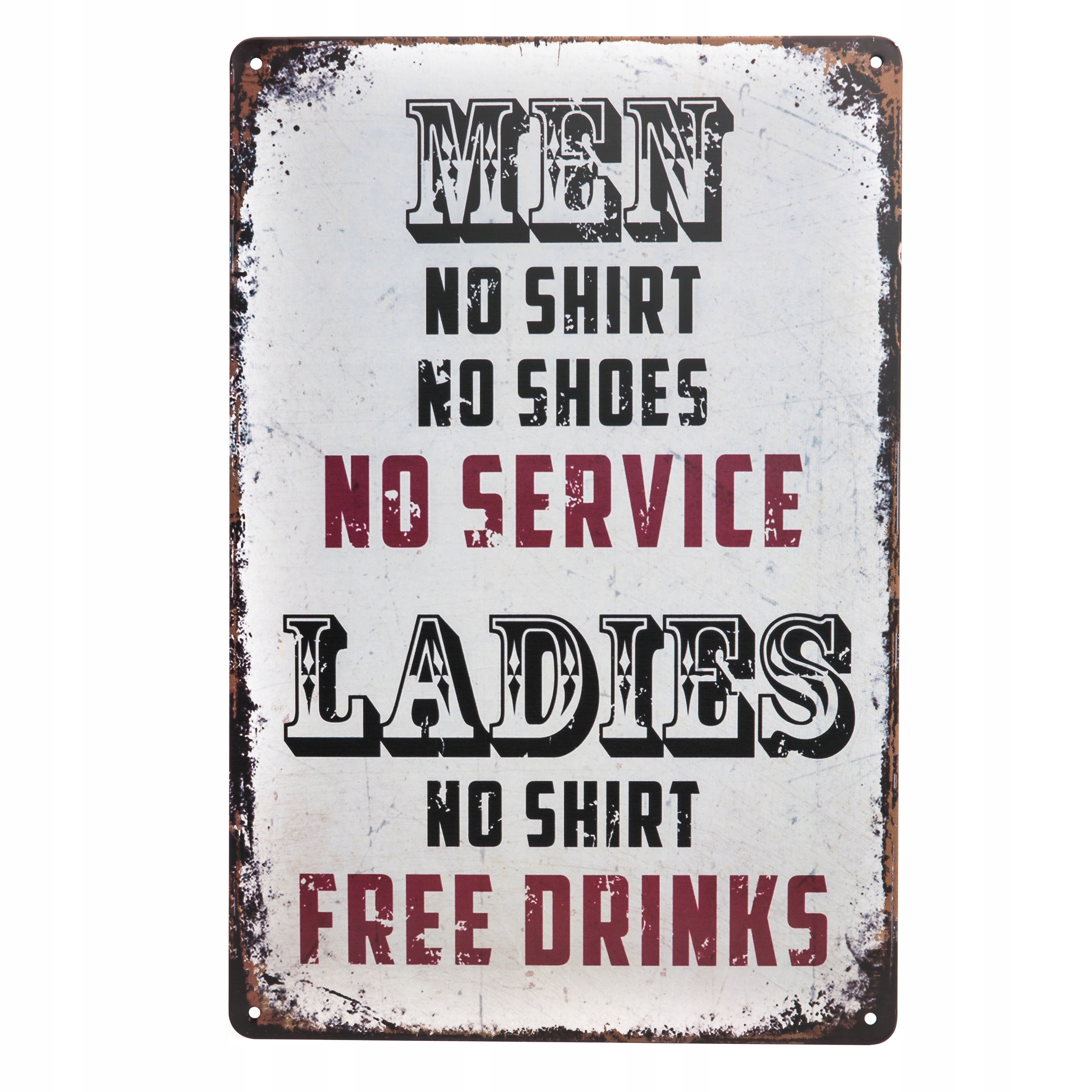 

Tablica blacha ozdobna tabliczka Woman Rules wz28