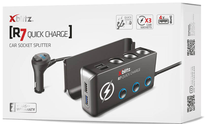 Xblitz R7 USB Автомобильный Разветвитель прикуривателя