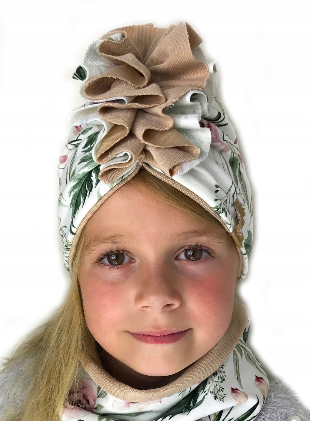 

Czapka , Turban, wzory, podwójny, duo kolor 48-51