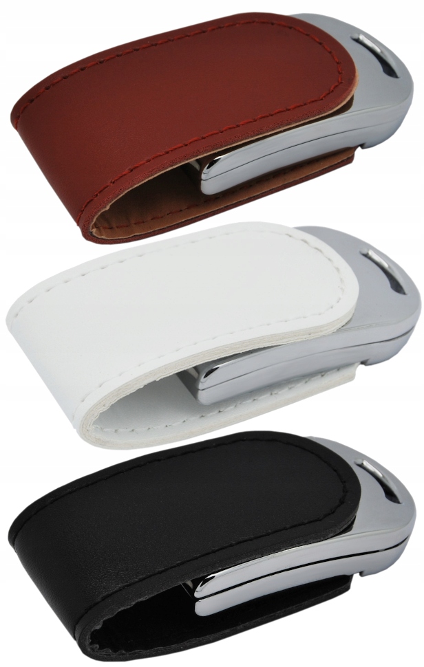 4 GB Skórzany Owalny Pendrive z grawerem