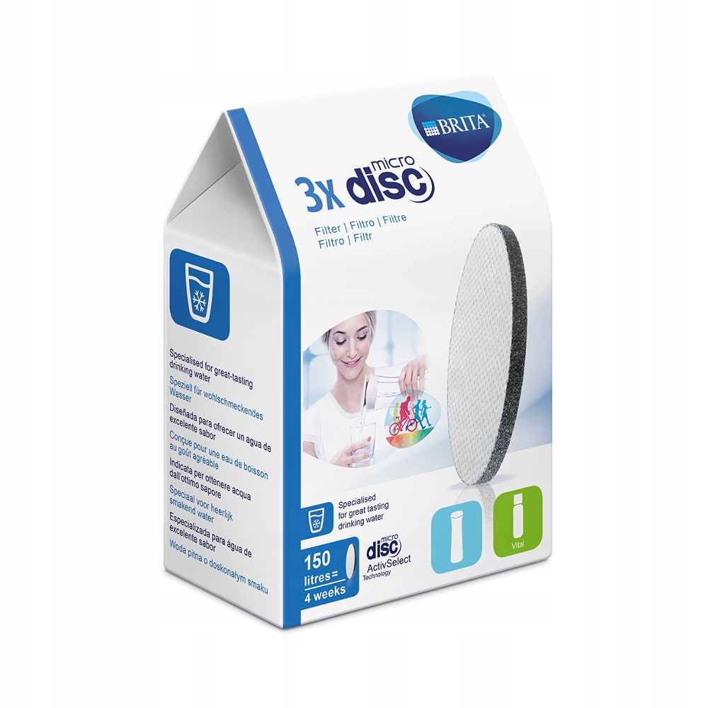 Brita MicroDisc Filtr do butelek karafek 3 Sztuki