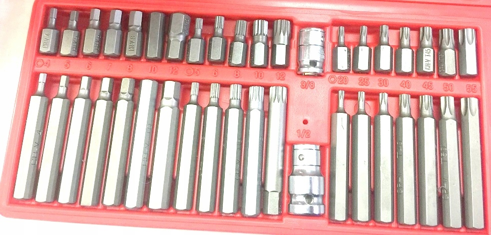 

Klucze Torx Imbusowe 40-EL Stal CrV [2781]