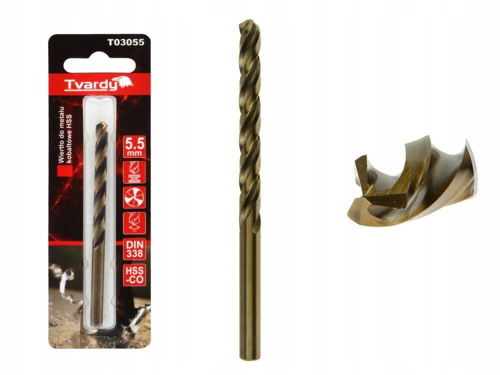 

Wiertło Kobaltowe 5,5mm Hss Co M35 Metalu Tvardy