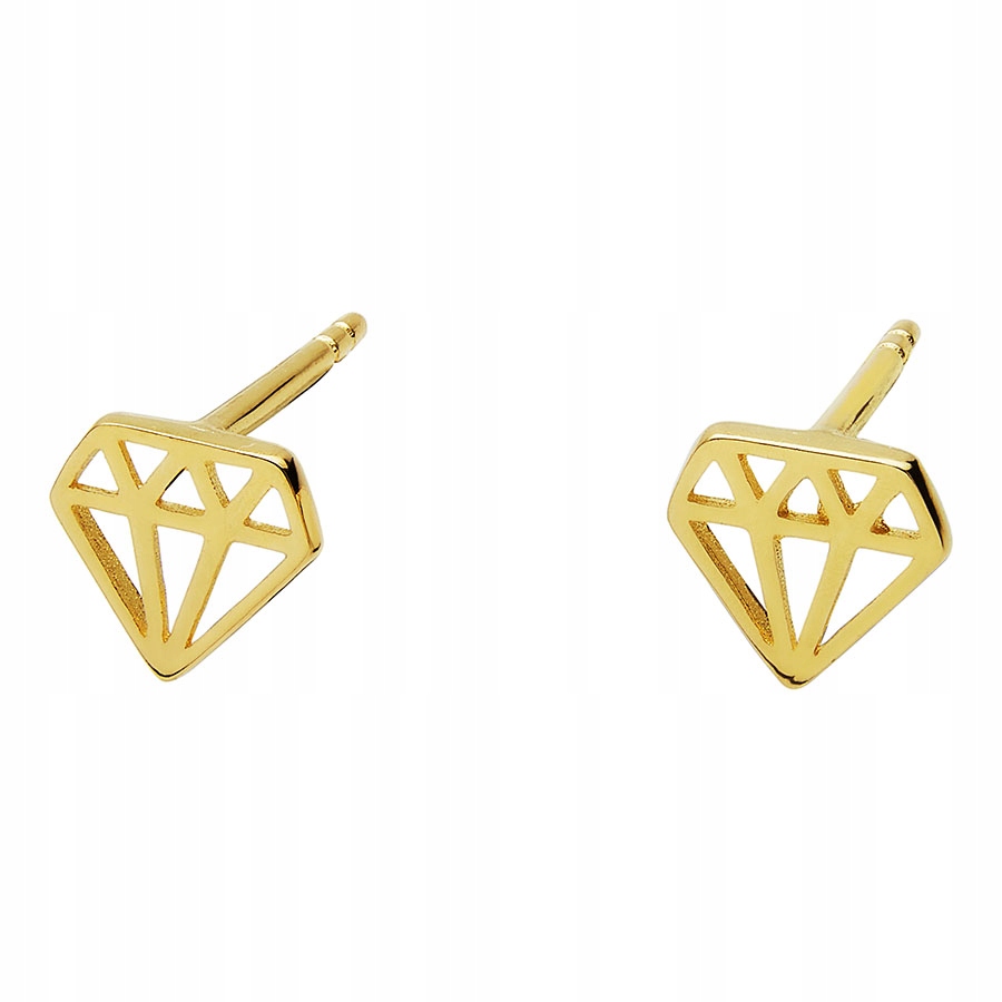 

Złote kolczyki sztyft- Diament p.585