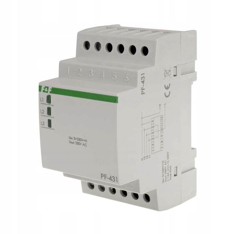 

Automatyczny przełącznik faz 3x230V+N PF-431 16A