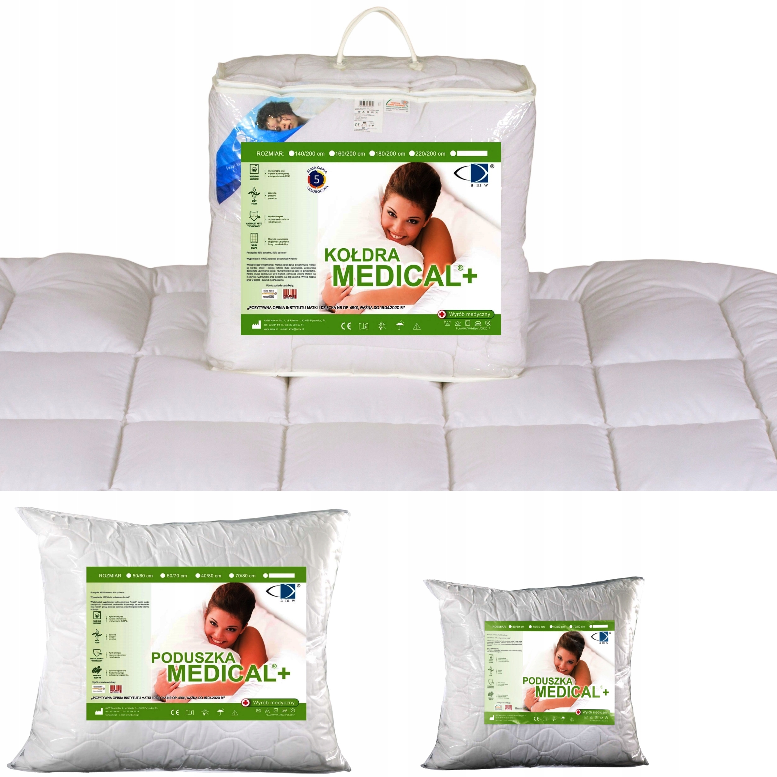

Polska Kołdra Medical 140X200+70X80+40X40 Amw 95*C