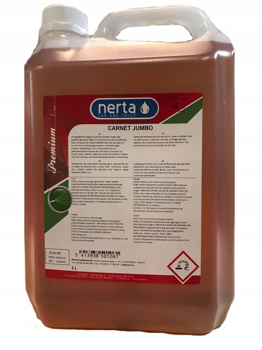 

Nerta Carnet Jumbo Aktywna Piana 5L Koncentrat