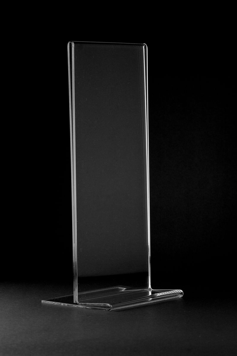 STOJAK NA MENU DWUSTRONNY 1/3A4 DL (PIONOWY) PLEXI Kod producenta DL menu