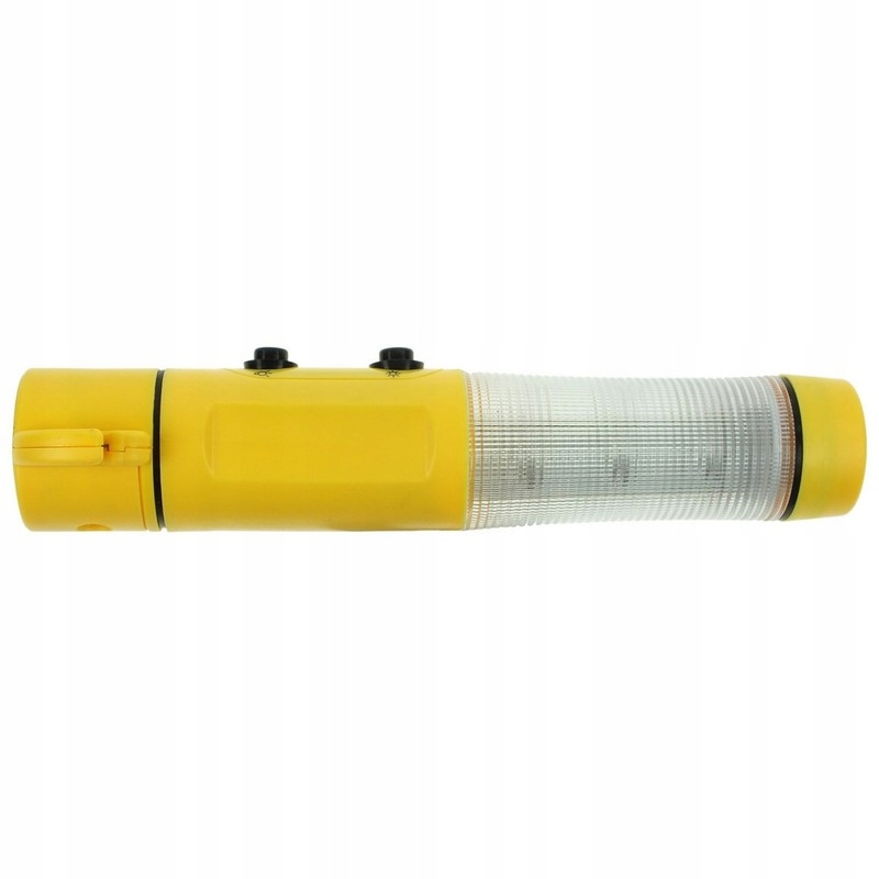 LATARKA SAMOCHODOWA MŁOTEK DO SZYB NOŻ DO PASÓW bezpieczeństwa do auta Kolor dominujący żółcie