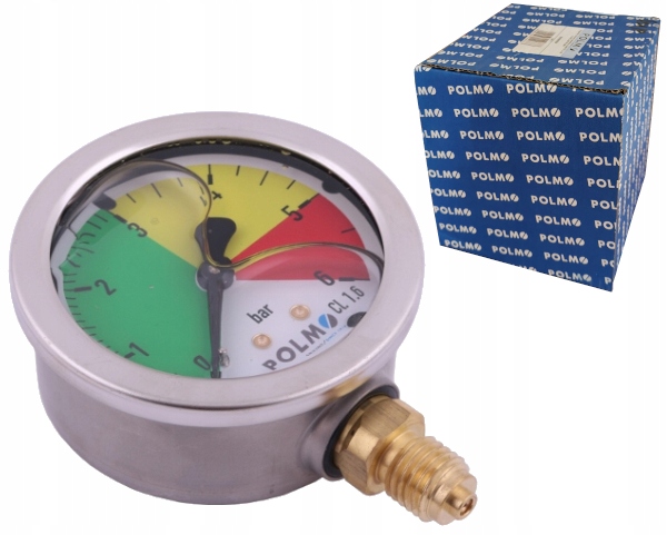 Manometr glicerynowy M63 0-6 bar M12x1.5 POLMO