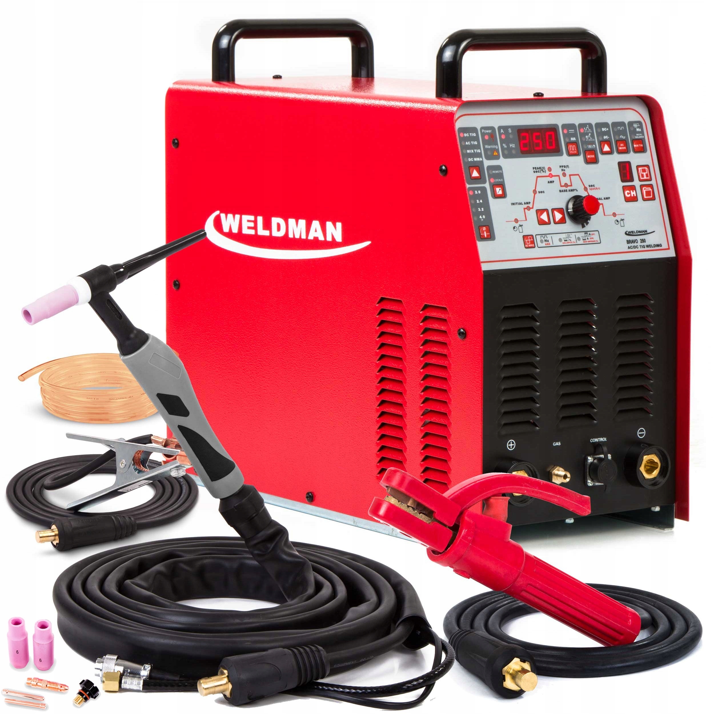 Invertorová Svářečka Weldman Bravo Tig 250 Ac DC Puls Mma 230V Hf