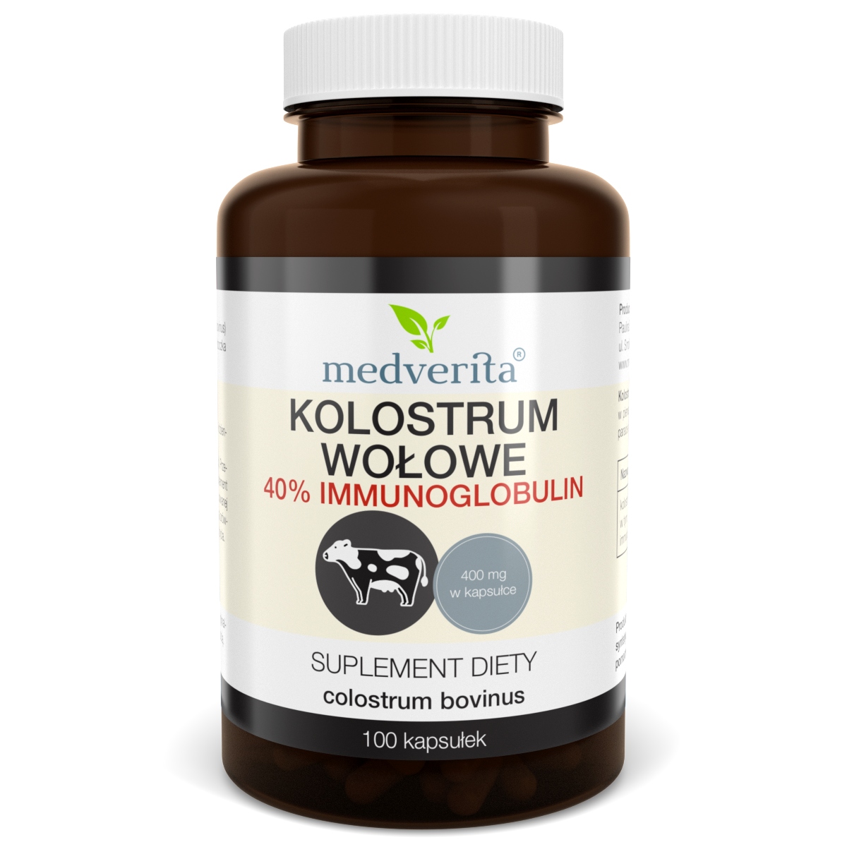 KOLOSTRUM wołowe 40% immunoglobulin colostrum 100k