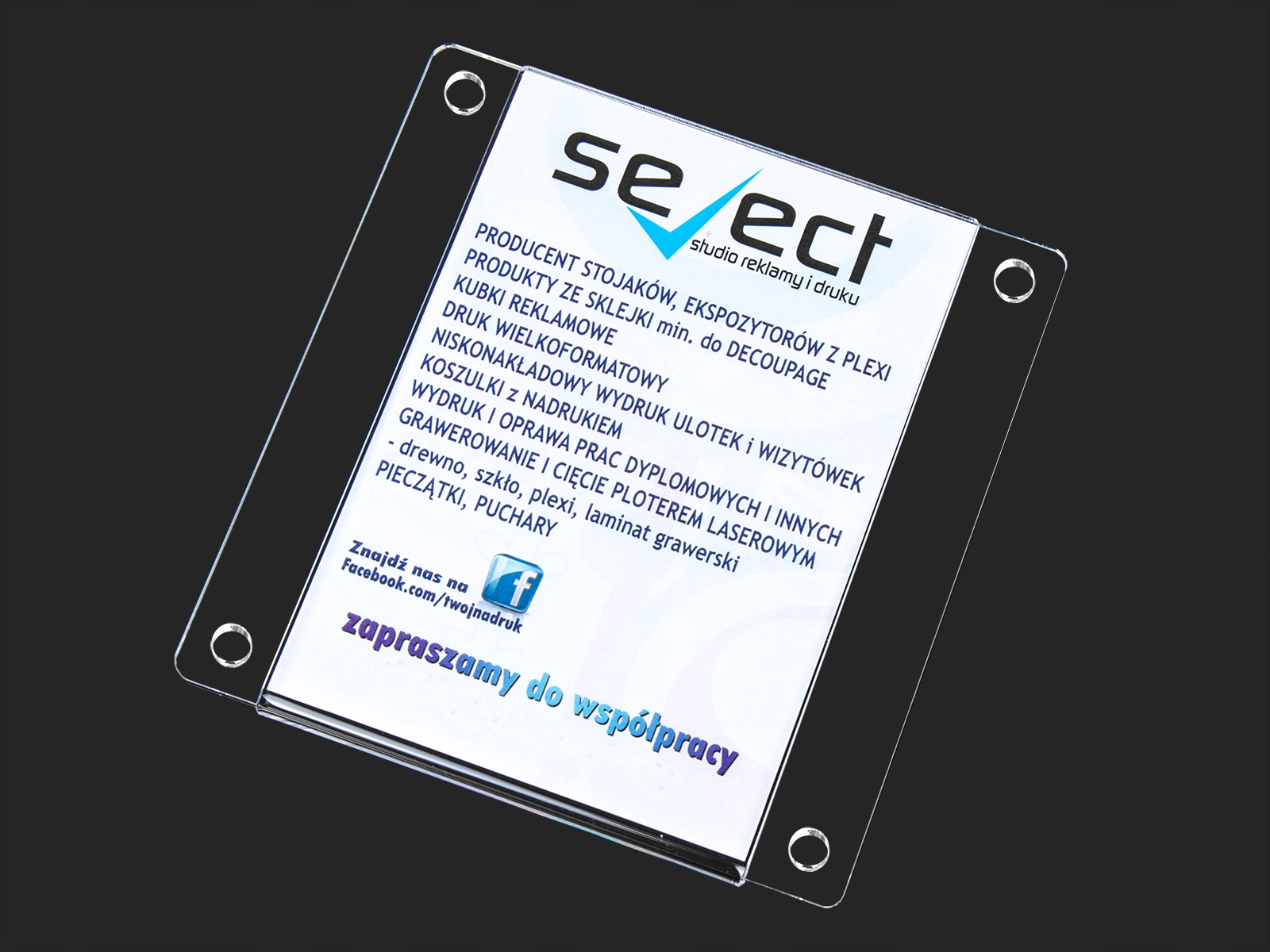 A5 KOSZULKA TABLICZKA RAMKA KIESZEŃ PLEXI DYSTANS Przeznaczenie na menu/ulotki