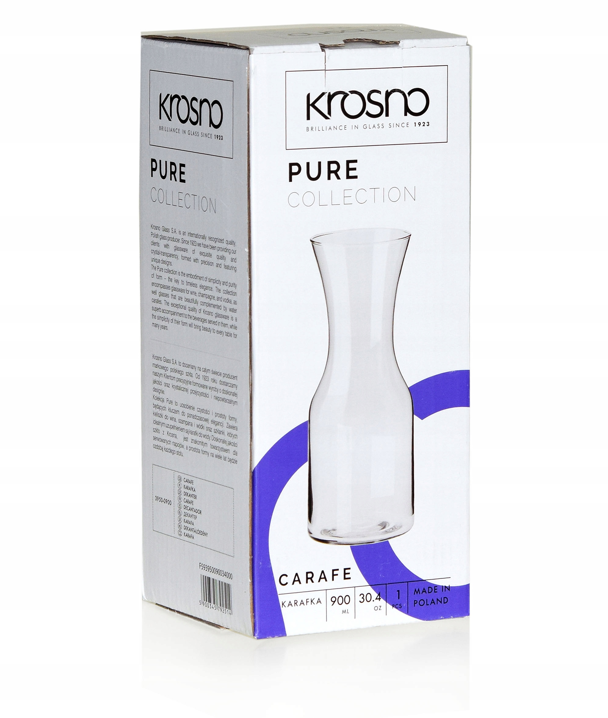 

Karafka do wina wody soku Krosno Pure 900ml