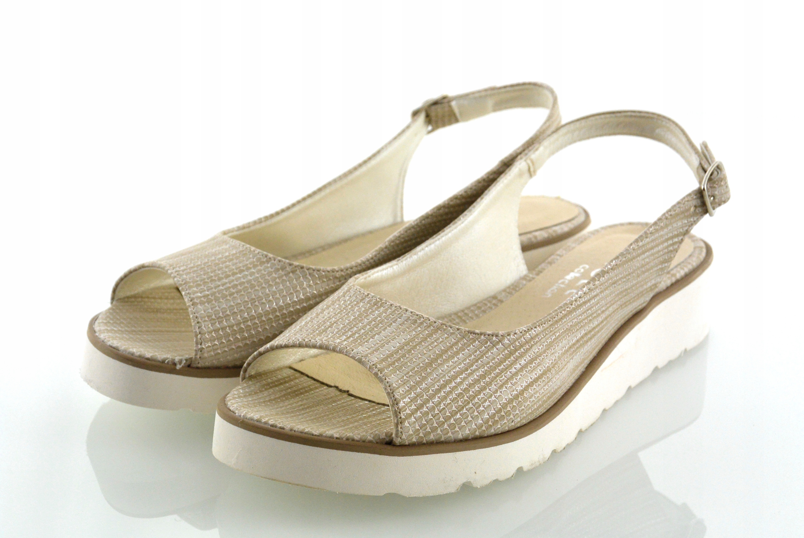 POLSKIE LEKKIE DAMSKIE SANDAŁY NA KOTURNIE r39 Rozmiar 39