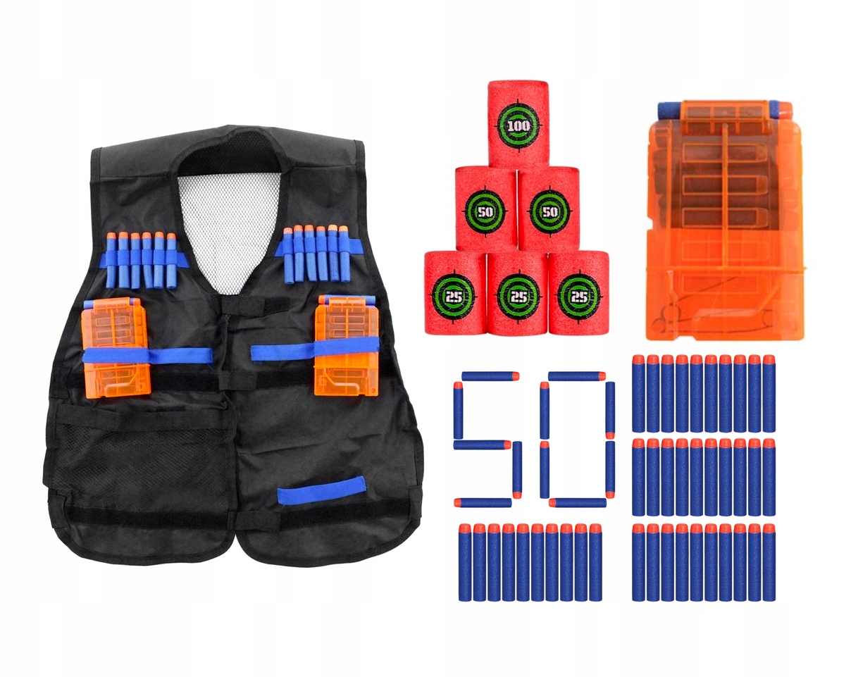 

Set Kamizelka Strzałki Beczki Magazynki Do Nerf