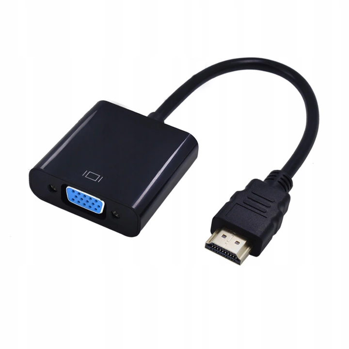 Gembird Adapter HDMI-A - VGA (M/F), czarny