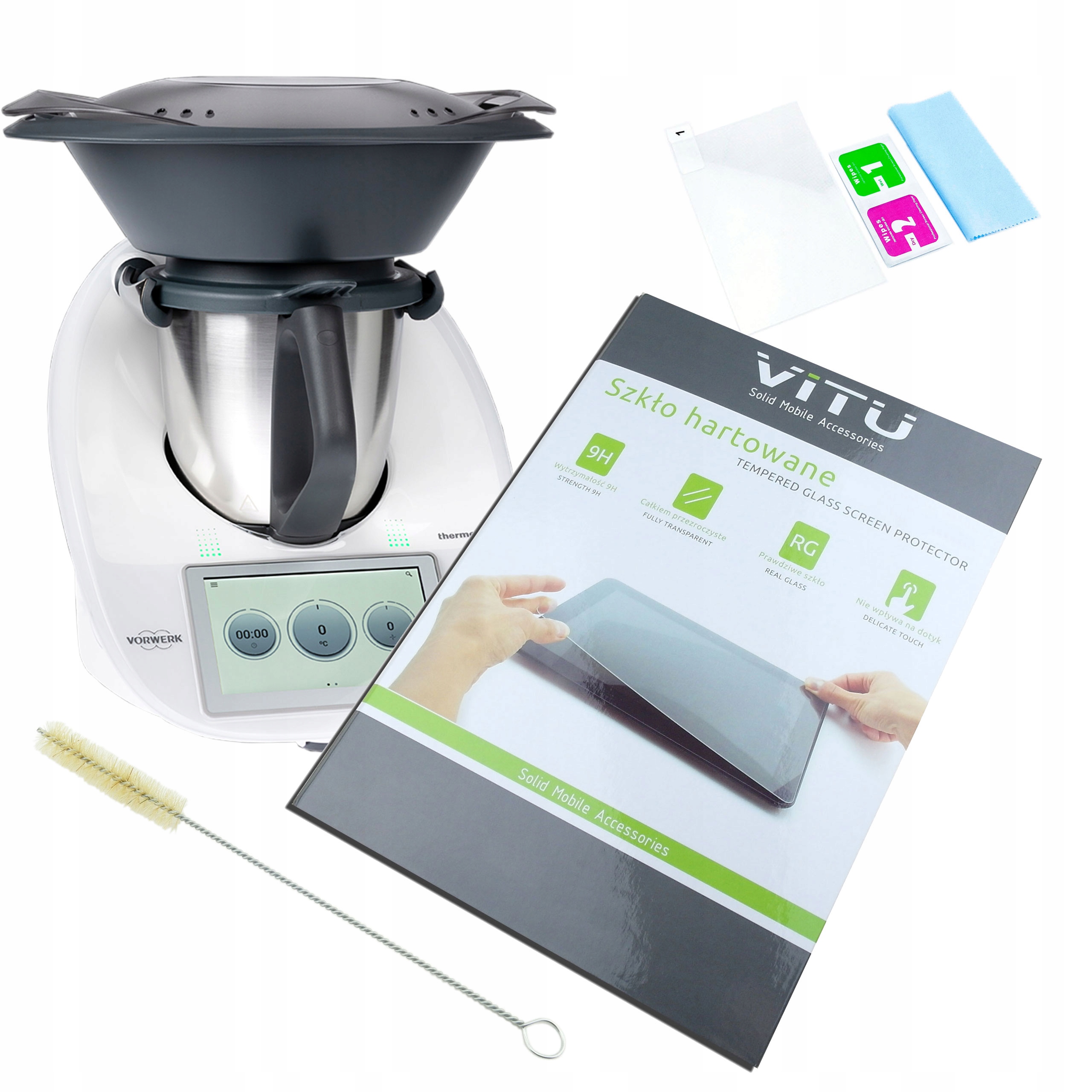 

Szkło hartowane na ekran Thermomix TM6 szczoteczka