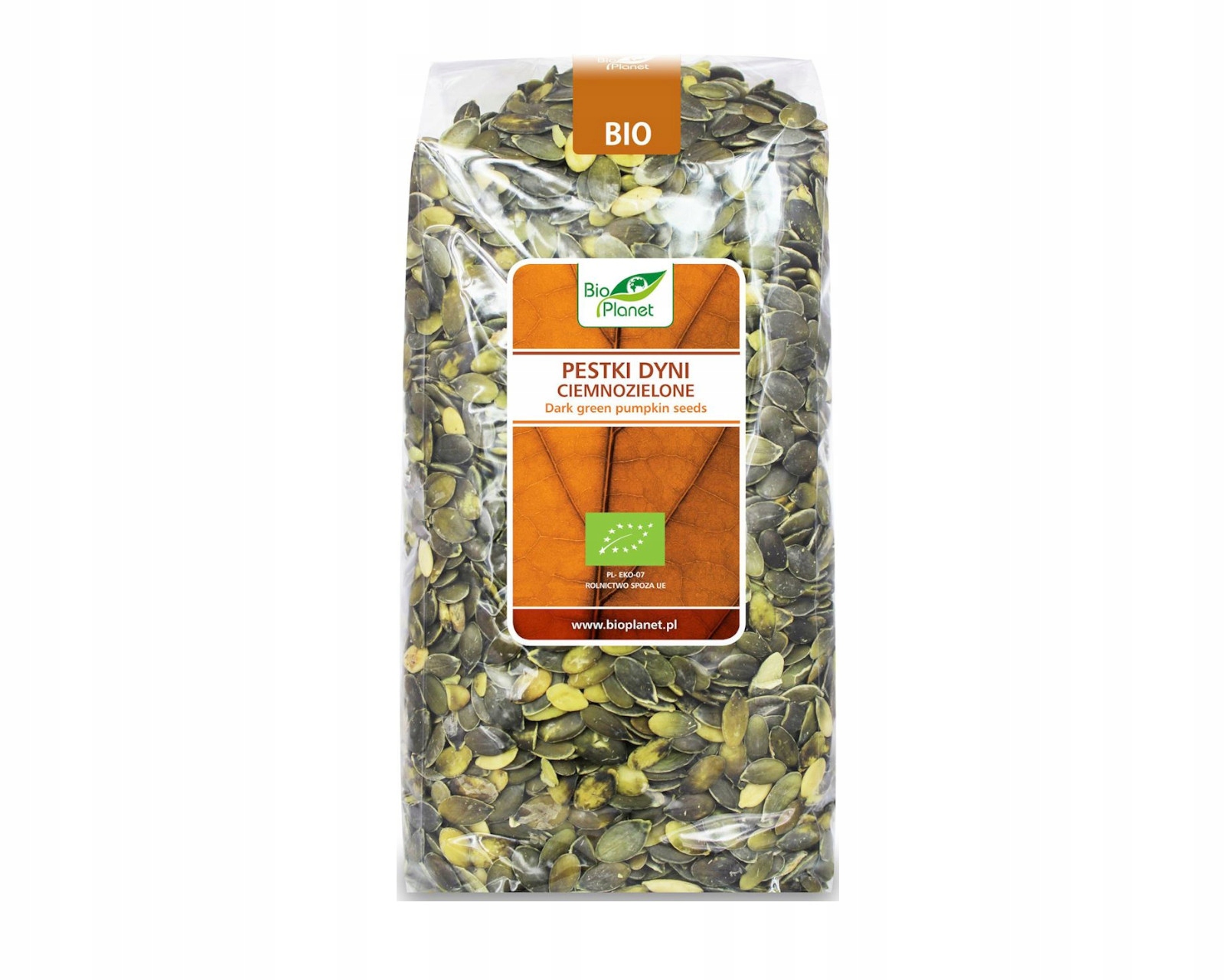 Bio Pestki Dyni Ciemnozielone 1kg Ekologiczne Łuskane Naturalne Białko Keto