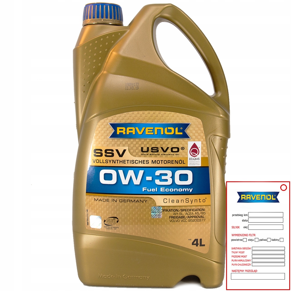 

Ravenol Ssv 0W30 CleanSynto Usvo 4L