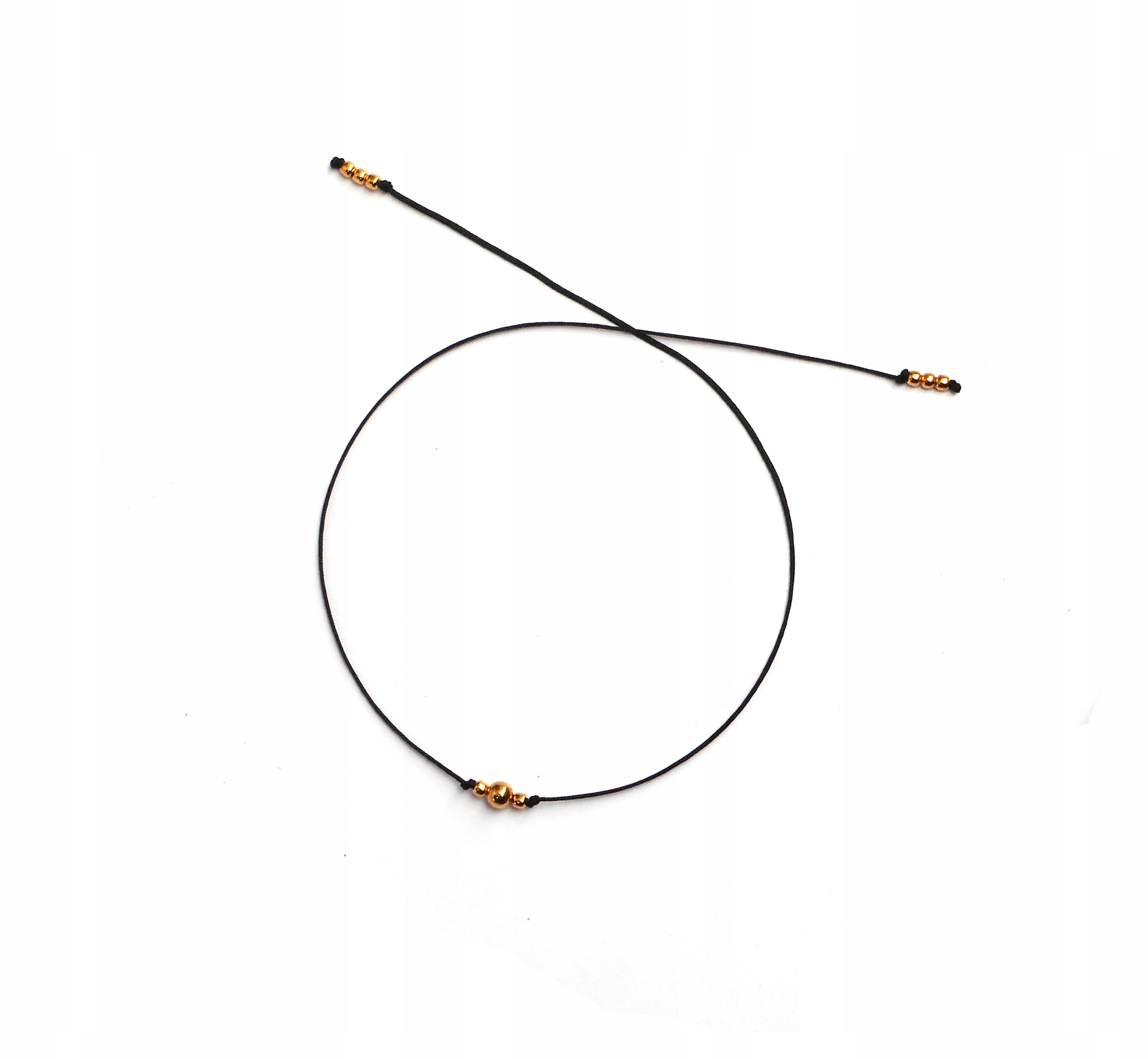 

Bransoletka szczęścia na czarnym sznurku 925