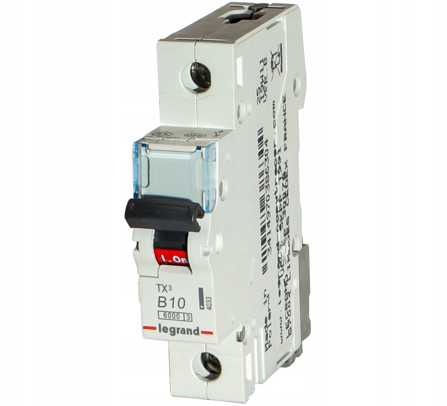 

Wyłącznik nadprądowy Legrand 1P B 10A TX3 403355