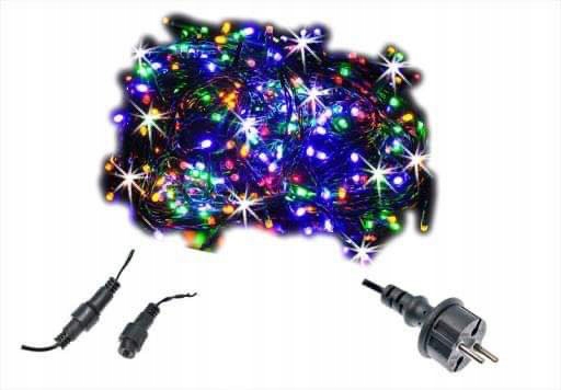

Lampki Choinkowe Kolorowe 200 Led Flash Zew/wew 15