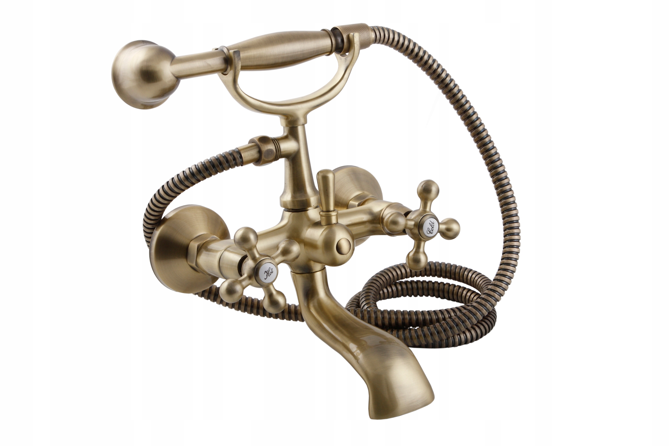 BATERIA WANNOWA RETRO STARE ZŁOTO + ZESTAW NATRYSK