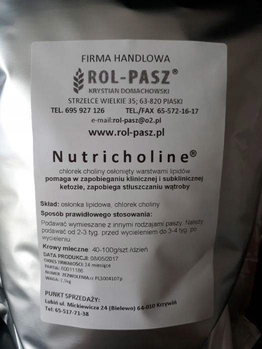 Cholina chlorek choliny NUTRICHOLINE 2,5KG