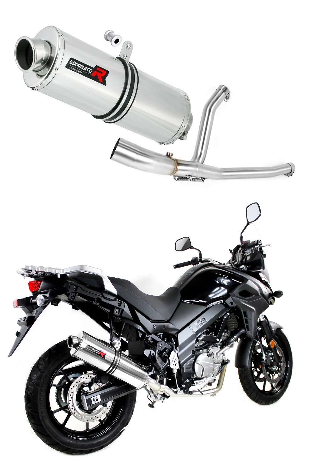 SU087DA - выхлоп Dominator OVAL DL 650 V-STROM 17-19