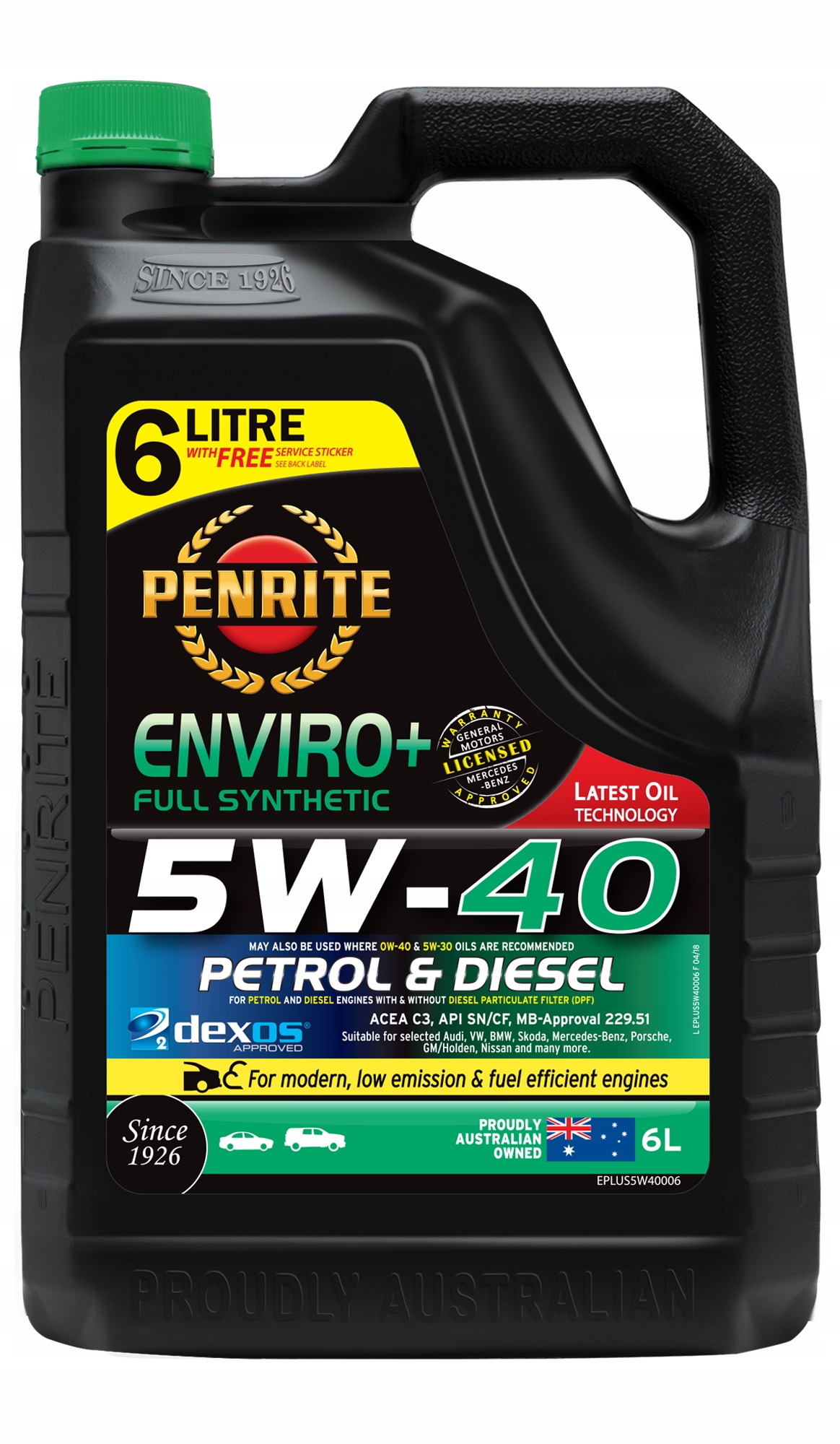 

Penrite Enviro+ 5W-40 6L dystrybutor